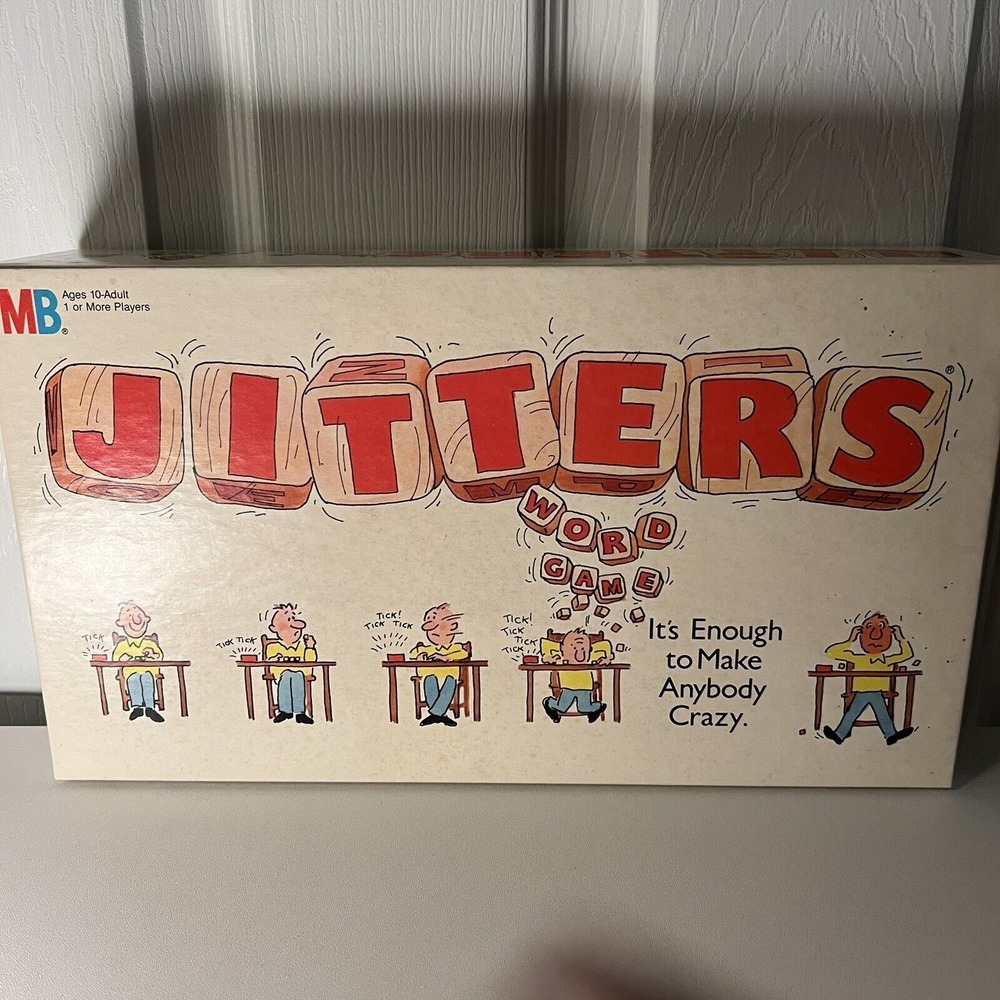 Jitters 1986 Word Board‎ Game Milton Bradley-VINTAGE